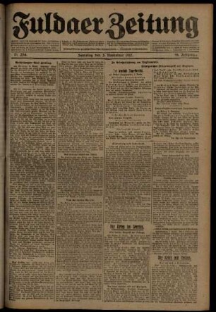 Ausgabe vom Samstag, den 03. November 1917.