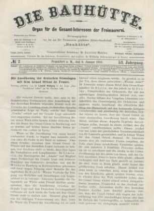 No. 2. Frankfurt a. M., den 8. Januar 1910. 53. Jahrgang.