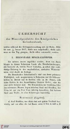Uebersicht der Mineralprodukte des Königreiches Griechenland