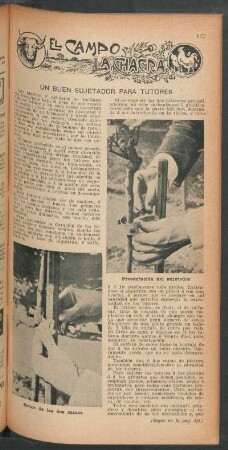 Un buen sujetador para tutores : El campo y la chacra