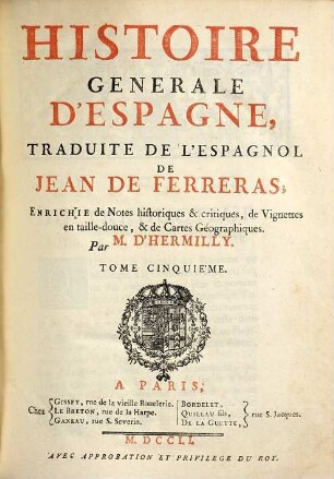 Histoire Générale D'Espagne, 5