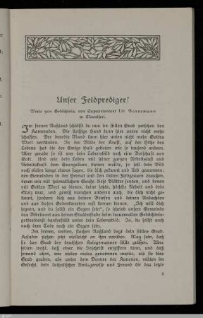 Unser Feldprediger!