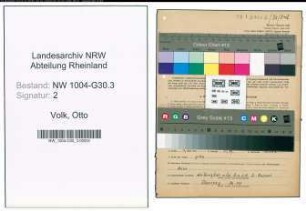 Entnazifizierung Otto Volk , geb. 19.09.1911 (Kapitaen)