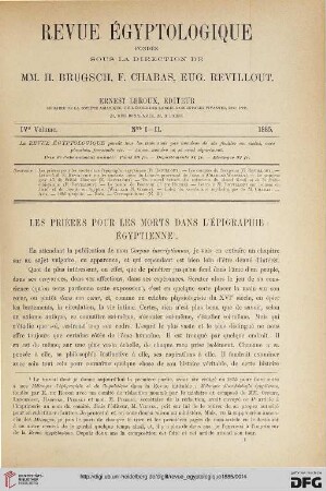 4: Les prières pour les morts dans l'épigraphie égyptienne