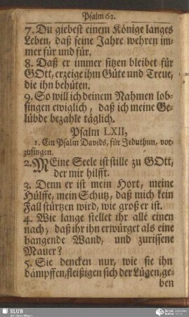 Psalm LXII