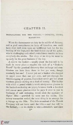 Chapter II: preparations for the voyage – Donkeys, cooks, marketing
