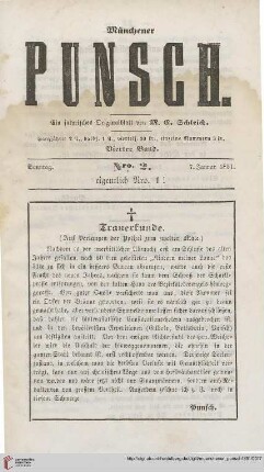 Nro. 2 eigentlich Nro.1! (7. Januar 1851)