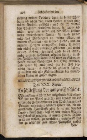 Das XXX. Capitel. Beschliessung der ganzen Geschicht