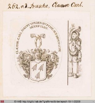 Wappen des Clamor Carl August von dem Bussche-Hünefeldt