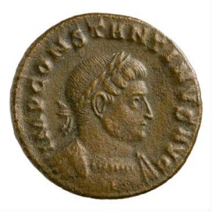 Münze, Follis, Aes 3, 316 n. Chr.