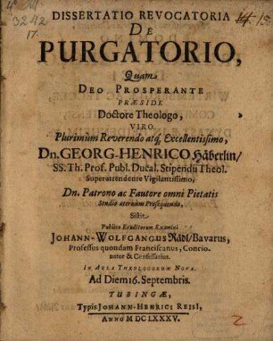 Diss. revocatoria de purgatorio