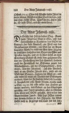 Der Altar Jehovah-nitzi.