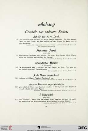 Anhang: Gemälde aus anderem Besitz (Nr. 145-175)
