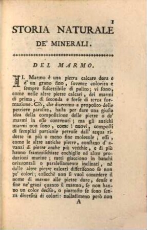Storia Naturale De' Minerali, 2