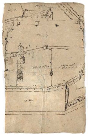 Breitenau, ehem. Kloster, westliche Vorhöfe von Norden