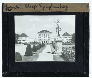 München, Schloss Nymphenburg,München, Schlosspark Nymphenburg : Ansicht von der Gartenseite