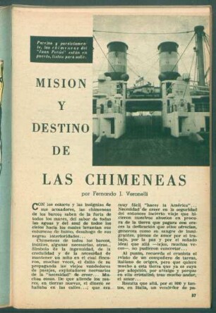 Misión y destino de las chimeneas