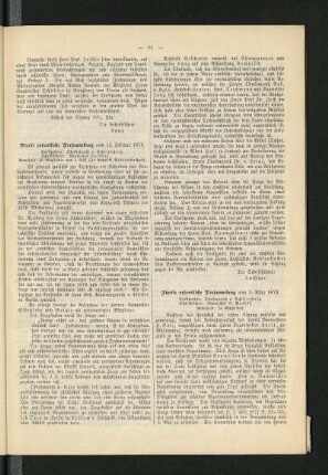 Vierte ordentliche Versammlung vom 15. Februar 1879