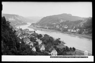 Blick auf Wehlen und Pötzscha im Elbtal
