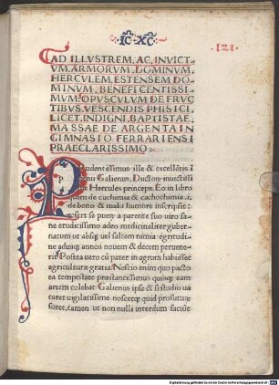 De fructibus vescendis : mit Widmungsvorrede des Autors an Ercole d'Este