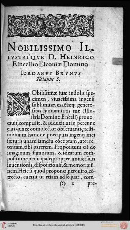 Nobilissimo Illustri'que