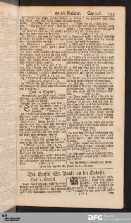 Die Epistel St. Pauli an die Epheser.