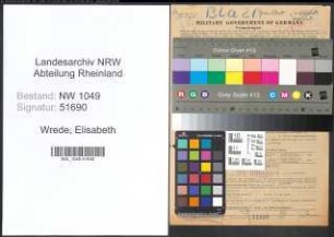 Entnazifizierung Elisabeth Wrede , geb. 16.02.1892 ()