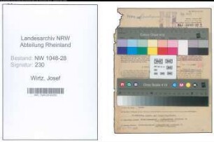 Entnazifizierung Josef Wirtz , geb. 27.06.1892 (Postbeamter)