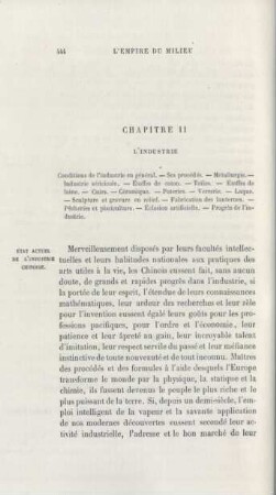 Chapitre II: L'industrie