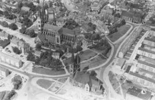 Dom und St. Martini in Halberstadt : Blickrichtung Nordwesten