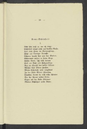 Arme Schönheit