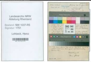 Entnazifizierung Heinz Lohbeck , geb. 10.11.1907 (Sparkassenangestellter)