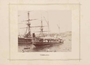 Kriegsschiff "Temerario" im Hafen von Genua
