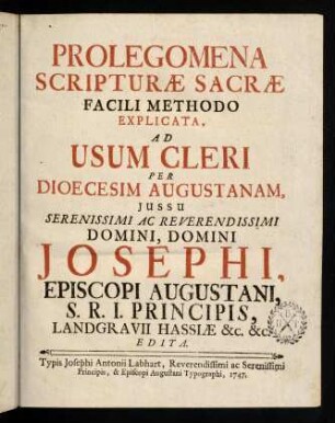 1r-388, Prolegomena Scripturae Sacrae ...