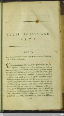 Iulii Agricolae Vita