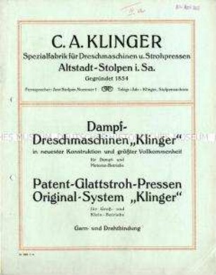 Dampf- und Motor-Dreschmaschinen