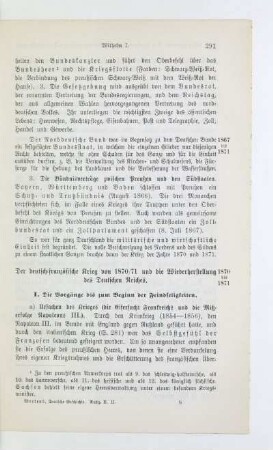 Der deutsch-französische Krieg von 1870/71 und die Wiederherstellung des Deutschen Reiches
