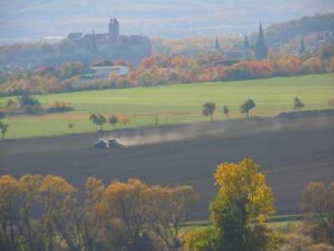 Quedlinburg - Stadtansicht von Norden : Blick auf die Stadt Quedlinburg aus Richtung Norden, aufgenommen am 19. Oktober 2012. Foto Uwe Gerig