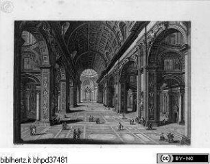 Verschiedene Ansichten Roms und Umgebung, Interno della Basilica di S.Pietro; (Taf. 2[2])