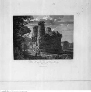 Collezione di Vedute di Tivoli ed altri dintorni di Roma, Veduta del sepolcro detto degli Orazi e Curiazi tra Albano e Ariccia