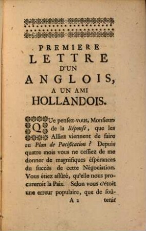 Lettres d'un Anglois, a un ami Hollandois