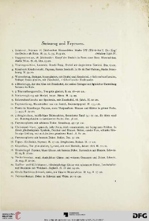 Steinzeug und Fayencen (Nr. 1-34)