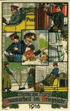 Postkarte zur Frauenarbeit