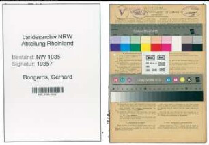 Entnazifizierung Gerhard Bongards , geb. 27.09.1907 (Steiger)