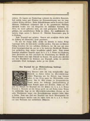 Von Przemysl bis zur Wiedereroberung Lembergs
