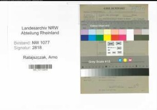 Entnazifizierung Arno Ratajszczak , geb. 00.00.0000 (Polizist)