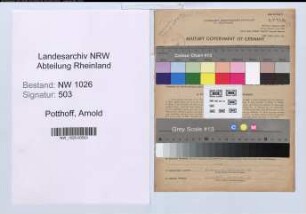Entnazifizierung Arnold Potthoff , geb. 28.08.1893 (Handelsvertreter)