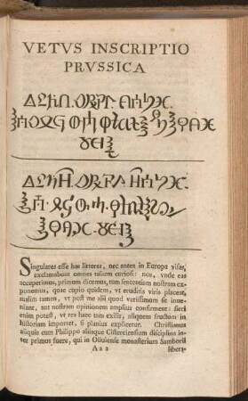 Vetvs Inscriptio Prvssica