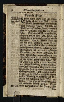 Einweihungsrede des neuen Waisenhauses: Theureste Seelen!