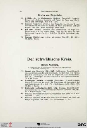 Der schwäbische Kreis (Nr. 973-1024)